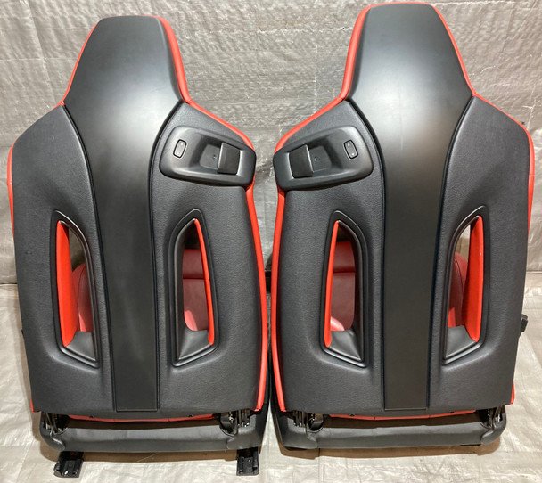 2015-2020 F82 BMW M4 Coupe Competition Package Sakhir Orange Merino Leather Front Seats / Heated / F8M05 - Image 2