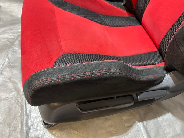 2017-2021 FK8 Honda Civic Type R Front Bucket Seats / Red Suede / Pair / TR105 - Image 21