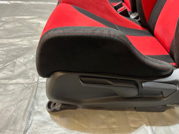 2017-2021 FK8 Honda Civic Type R Front Bucket Seats / Red Suede / Pair / TR105 - Image 16