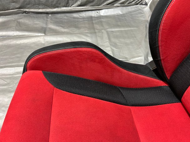 2017-2021 FK8 Honda Civic Type R Front Bucket Seats / Red Suede / Pair / TR105 - Image 13
