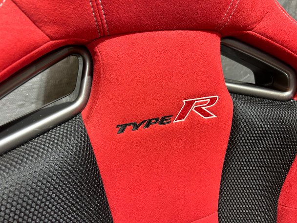 2017-2021 FK8 Honda Civic Type R Front Bucket Seats / Red Suede / Pair / TR105 - Image 11