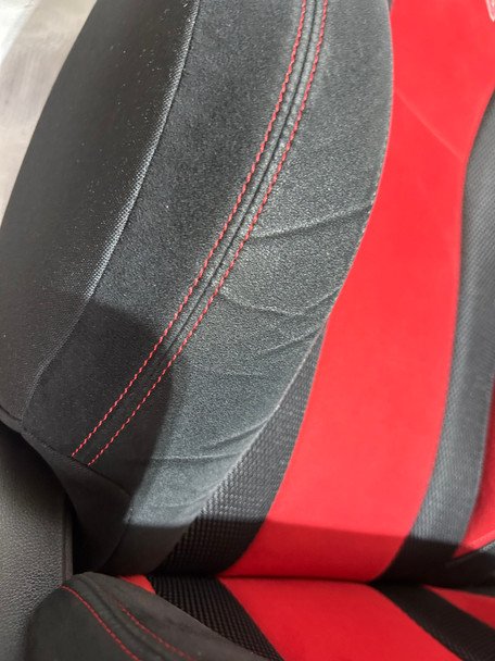 2017-2021 FK8 Honda Civic Type R Front Bucket Seats / Red Suede / Pair / TR105 - Image 9