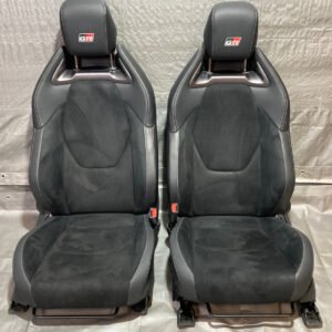 2023-2025 Toyota GR Corolla Premium Front Seats / Black Leather / Suede / Pair / GRC01