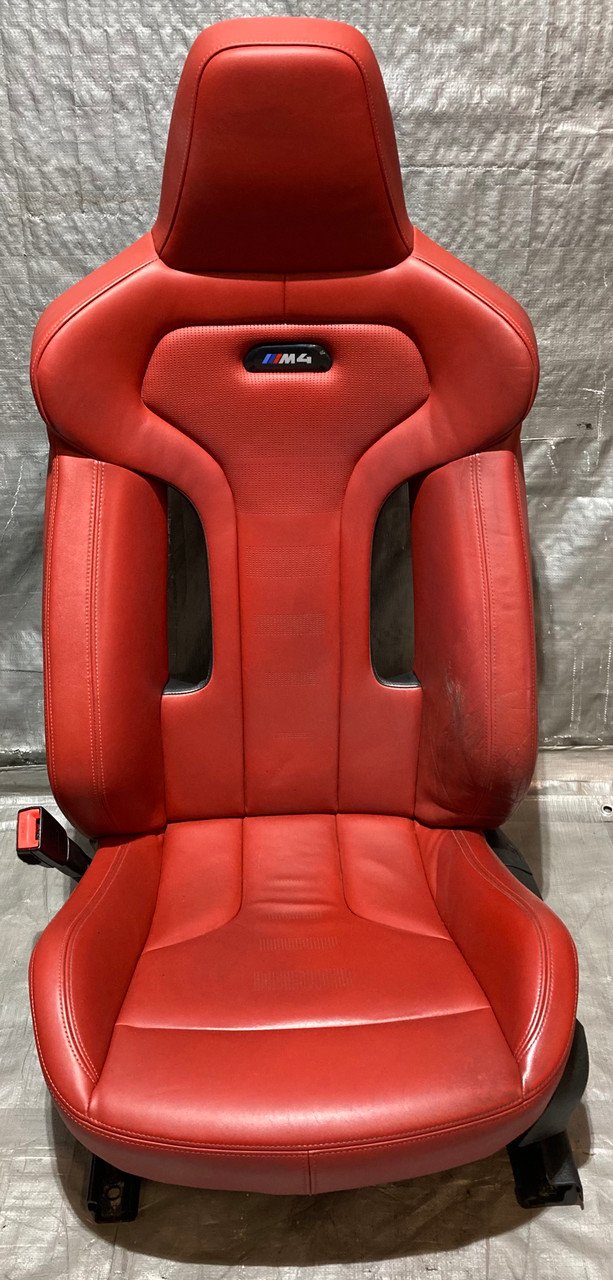 2015-2020 F82 BMW M4 Coupe Competition Package Sakhir Orange Merino Leather Front Seats / Heated / F8M05 - Image 2