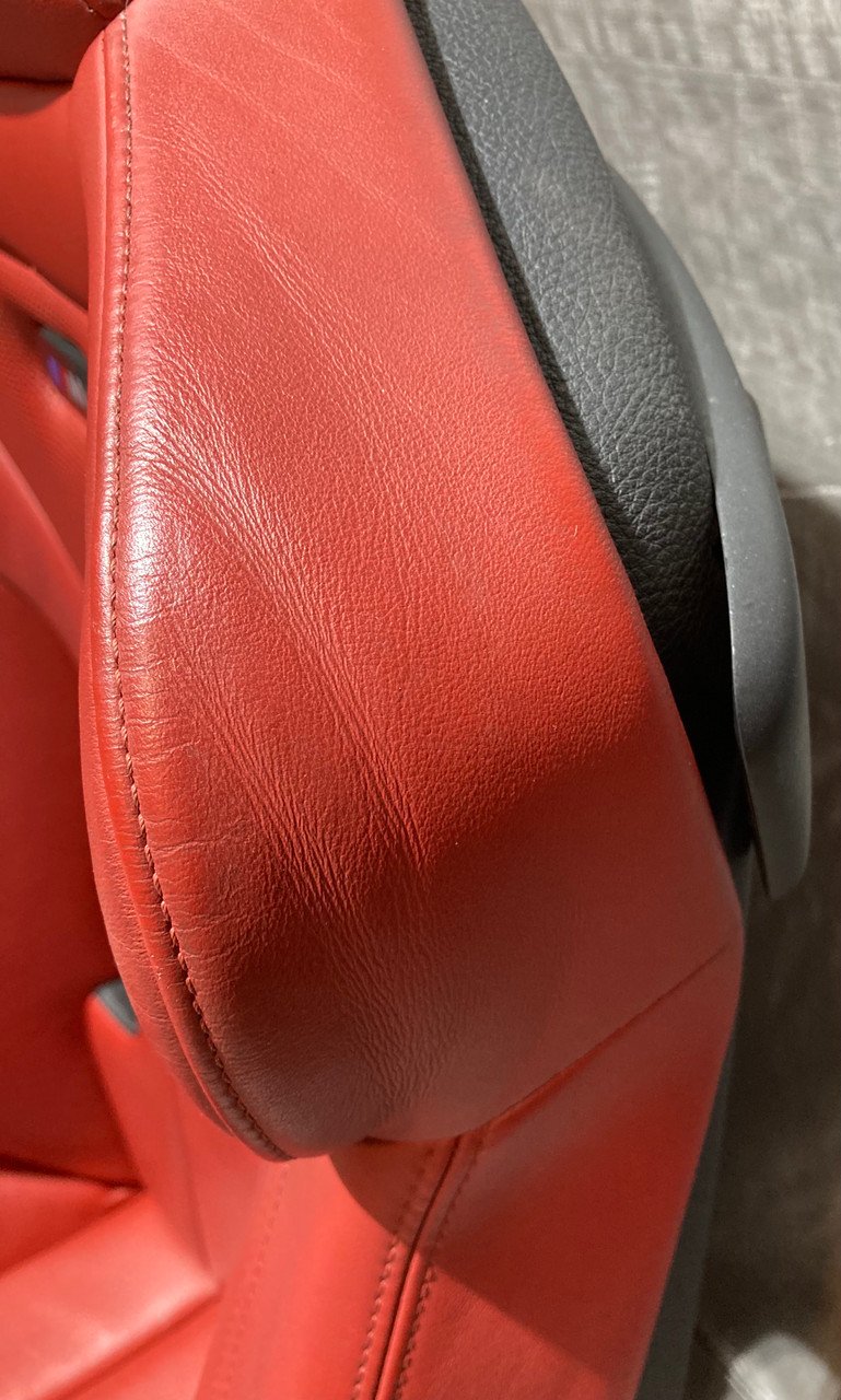 2015-2020 F82 BMW M4 Coupe Competition Package Sakhir Orange Merino Leather Front Seats / Heated / F8M05 - Image 7