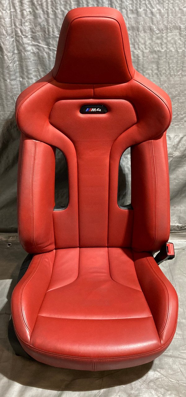 2015-2020 F82 BMW M4 Coupe Competition Package Sakhir Orange Merino Leather Front Seats / Heated / F8M05 - Image 18