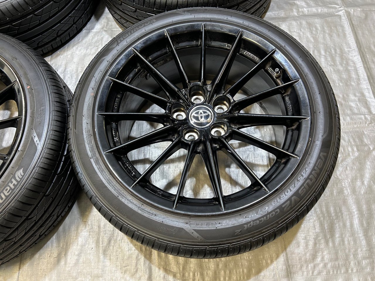 2023-2025 Toyota GR Corolla Premium 18x8.5" Wheels Rims w/ Tires / Set of 4 *DAMAGED* GRC01 - Image 3
