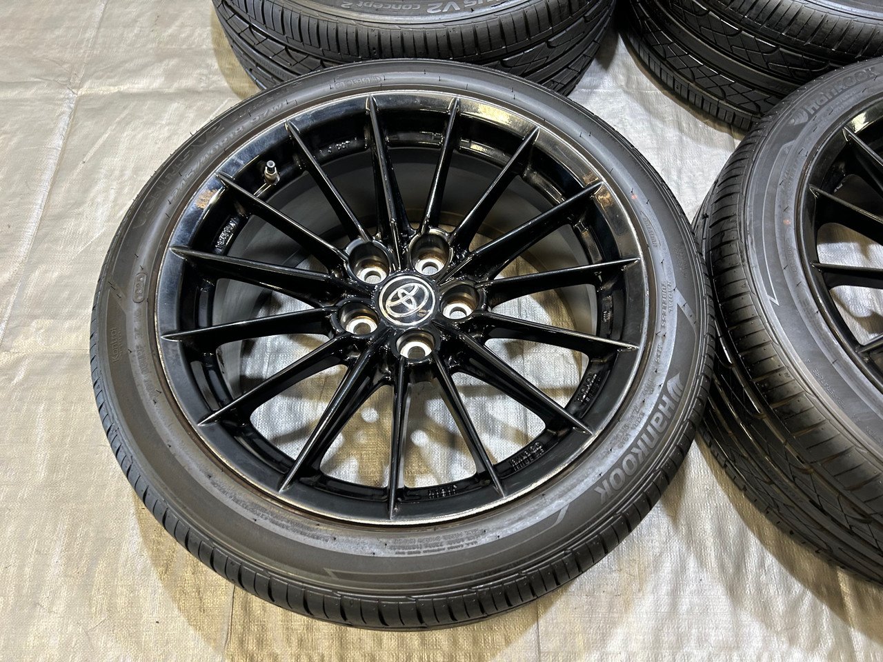 2023-2025 Toyota GR Corolla Premium 18x8.5" Wheels Rims w/ Tires / Set of 4 *DAMAGED* GRC01 - Image 4