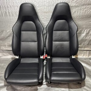 2013-2016 Porsche 981 Boxster 18-Way Adaptive Sport Seats w/ Ventilation / Black Leather / Pair / BC206