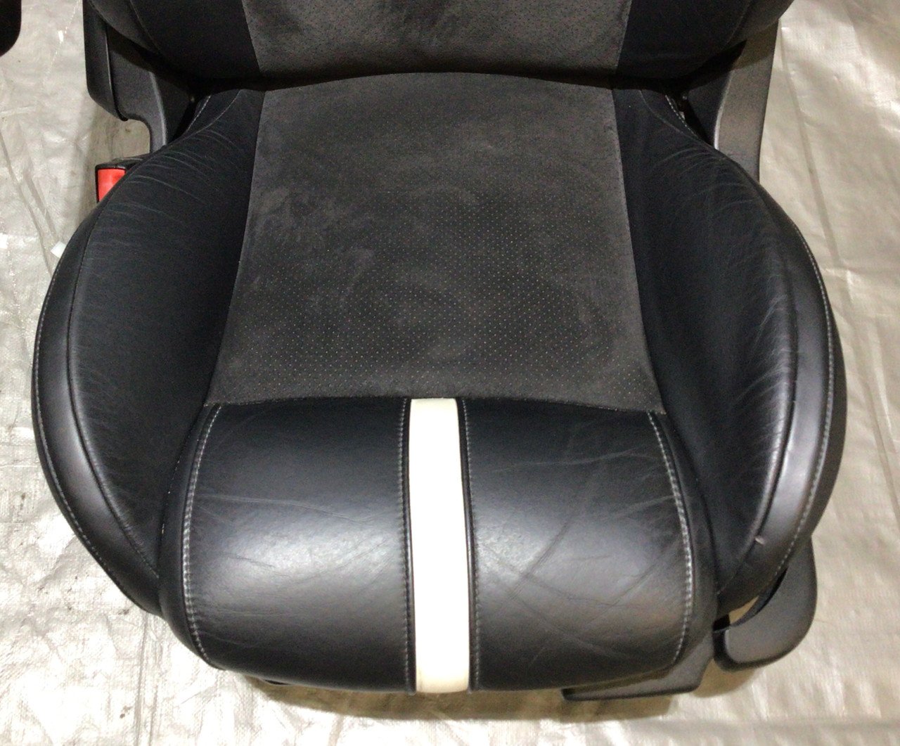 2014 Fiat 500c GQ Edition Black Leather / Suede Front & Rear Seat Set / F5017 - Image 33