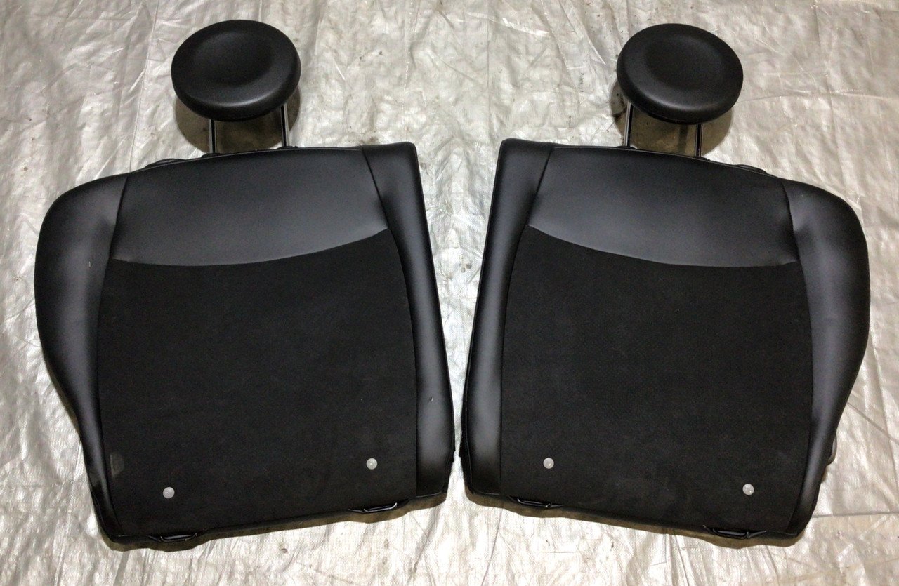 2014 Fiat 500c GQ Edition Black Leather / Suede Front & Rear Seat Set / F5017 - Image 37