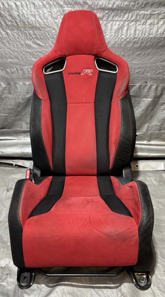 2017-2021 FK8 Honda Civic Type R Front Bucket Seats / Red Suede / Pair / TR106 - Image 17