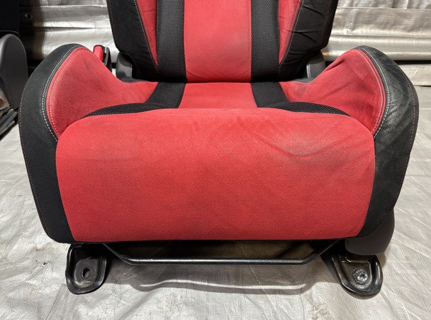 2017-2021 FK8 Honda Civic Type R Front Bucket Seats / Red Suede / Pair / TR106 - Image 16