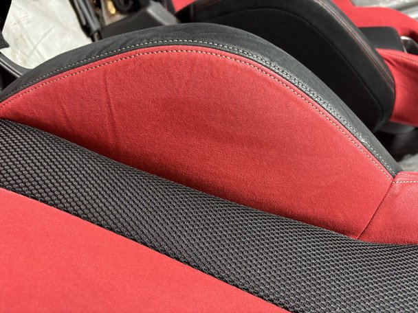 2017-2021 FK8 Honda Civic Type R Front Bucket Seats / Red Suede / Pair / TR106 - Image 9