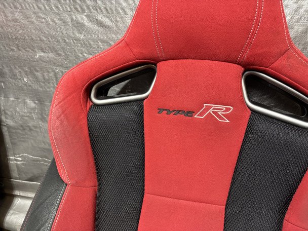 2017-2021 FK8 Honda Civic Type R Front Bucket Seats / Red Suede / Pair / TR106 - Image 8