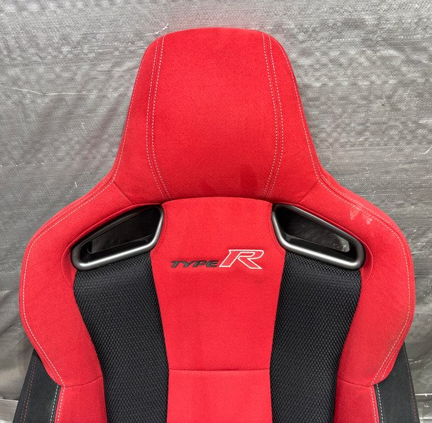 2017-2021 FK8 Honda Civic Type R Front Bucket Seats / Red Suede / Pair / TR106 - Image 6
