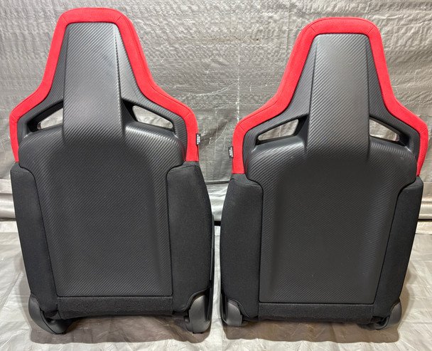 2017-2021 FK8 Honda Civic Type R Front Bucket Seats / Red Suede / Pair / TR106 - Image 5