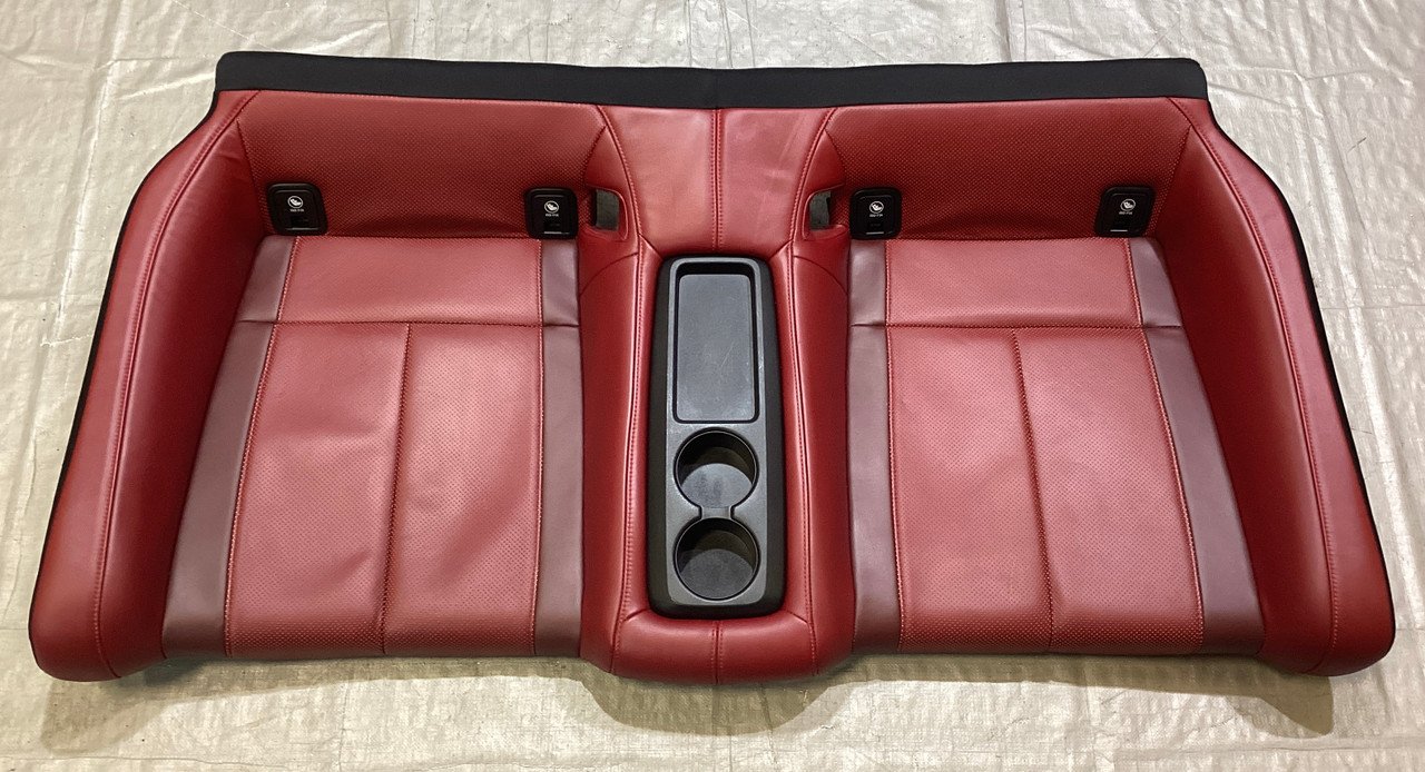 2017-2020 Infiniti Q60 Monaco Red Leather Rear Seat Set / OEM / IQ604 - Image 2