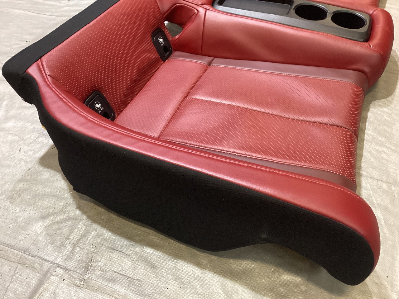2017-2020 Infiniti Q60 Monaco Red Leather Rear Seat Set / OEM / IQ604 - Image 3