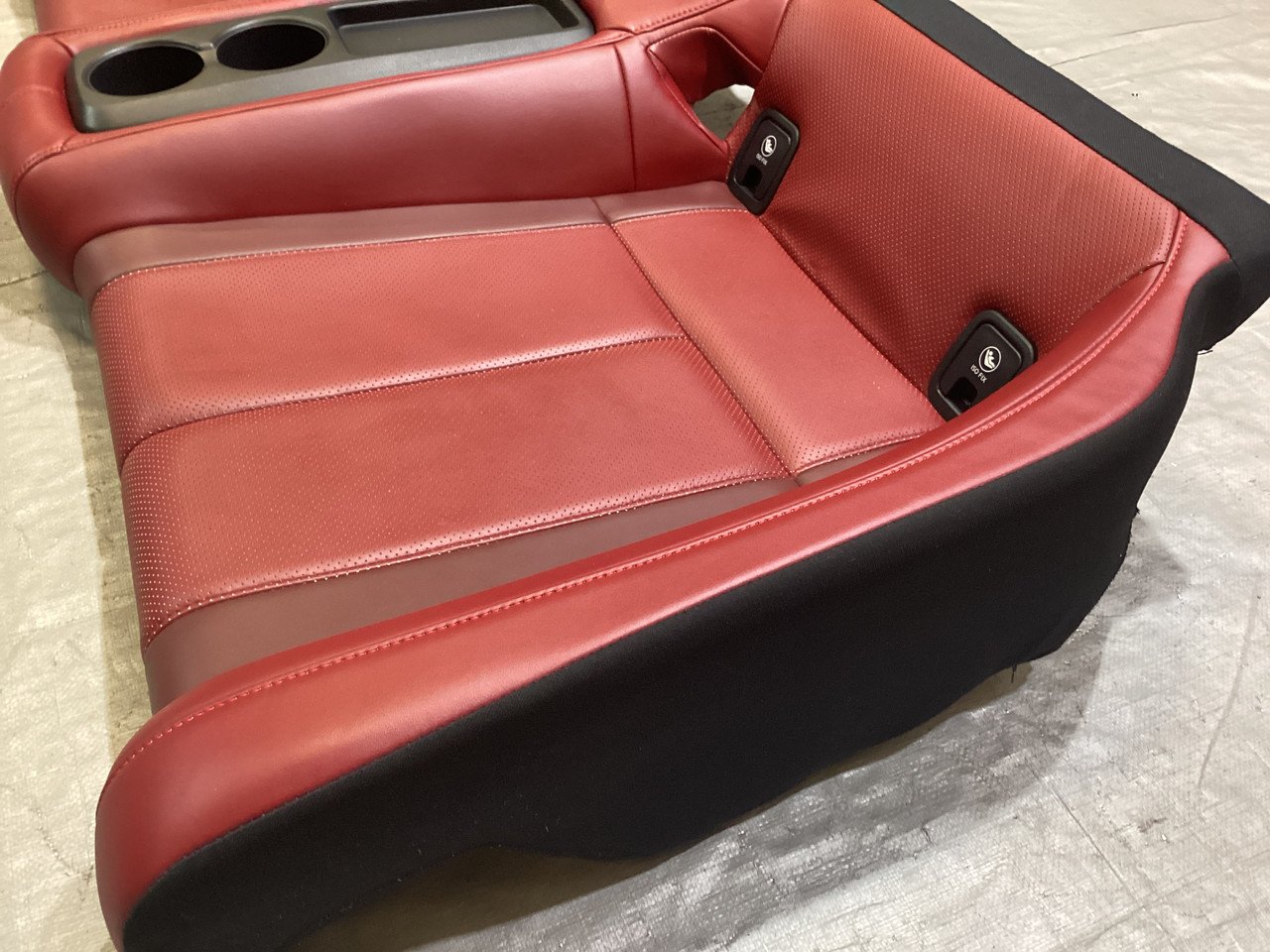 2017-2020 Infiniti Q60 Monaco Red Leather Rear Seat Set / OEM / IQ604 - Image 21