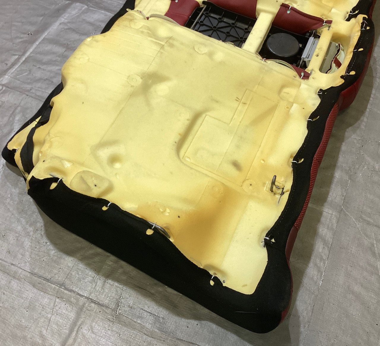2017-2020 Infiniti Q60 Monaco Red Leather Rear Seat Set / OEM / IQ604 - Image 19