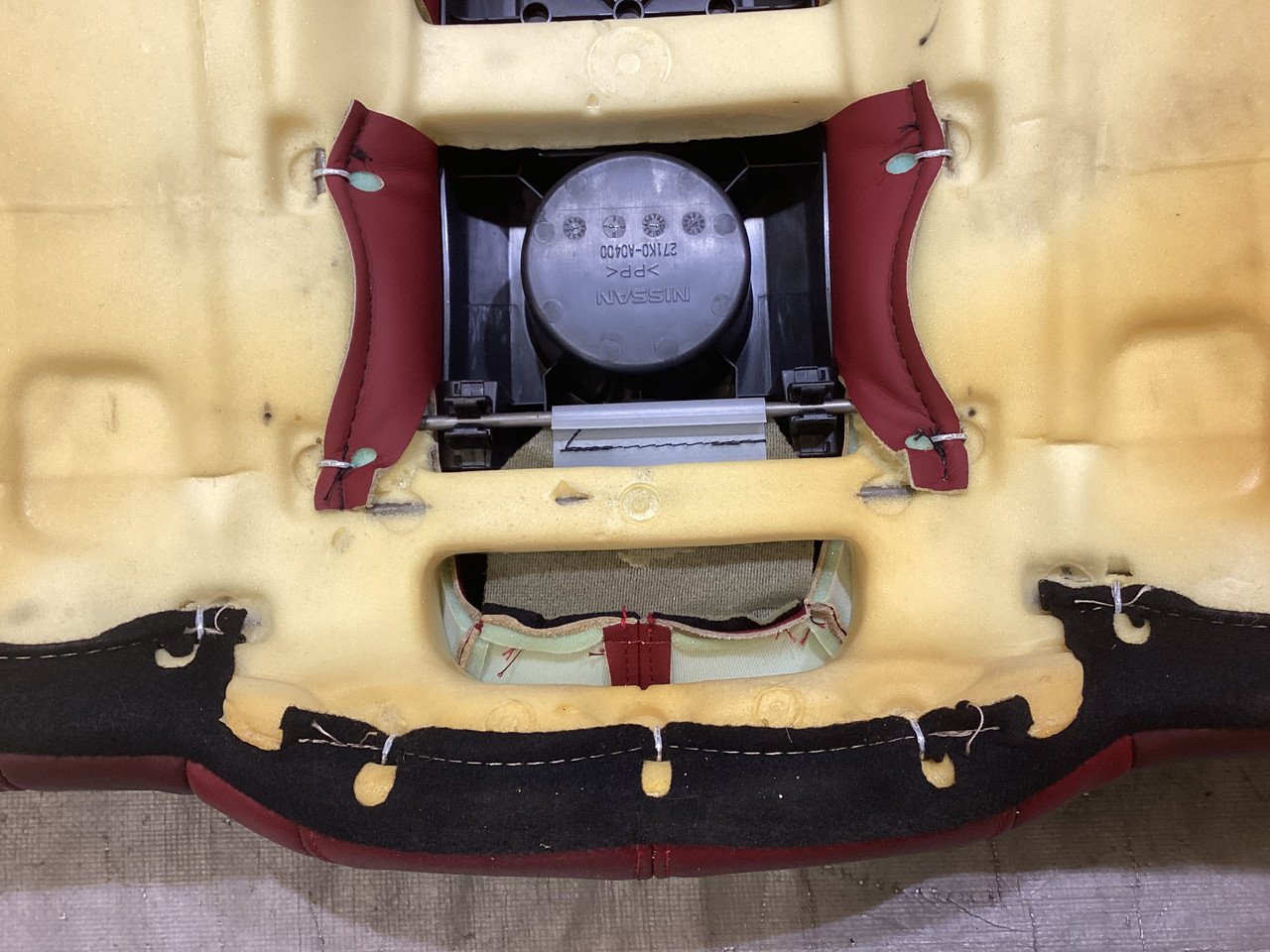 2017-2020 Infiniti Q60 Monaco Red Leather Rear Seat Set / OEM / IQ604 - Image 18