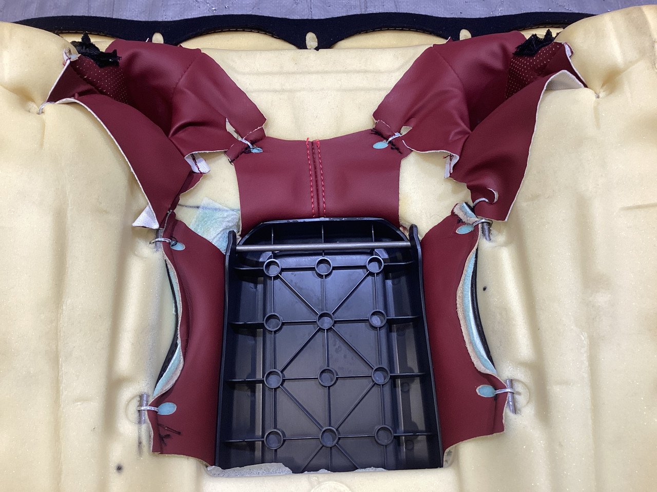 2017-2020 Infiniti Q60 Monaco Red Leather Rear Seat Set / OEM / IQ604 - Image 17