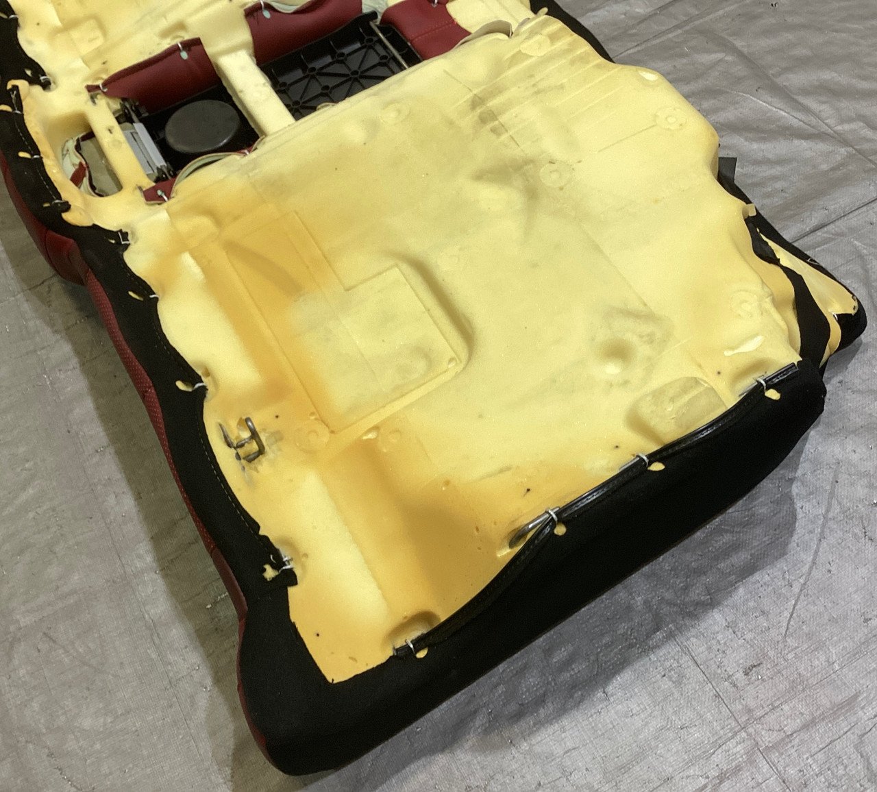 2017-2020 Infiniti Q60 Monaco Red Leather Rear Seat Set / OEM / IQ604 - Image 16