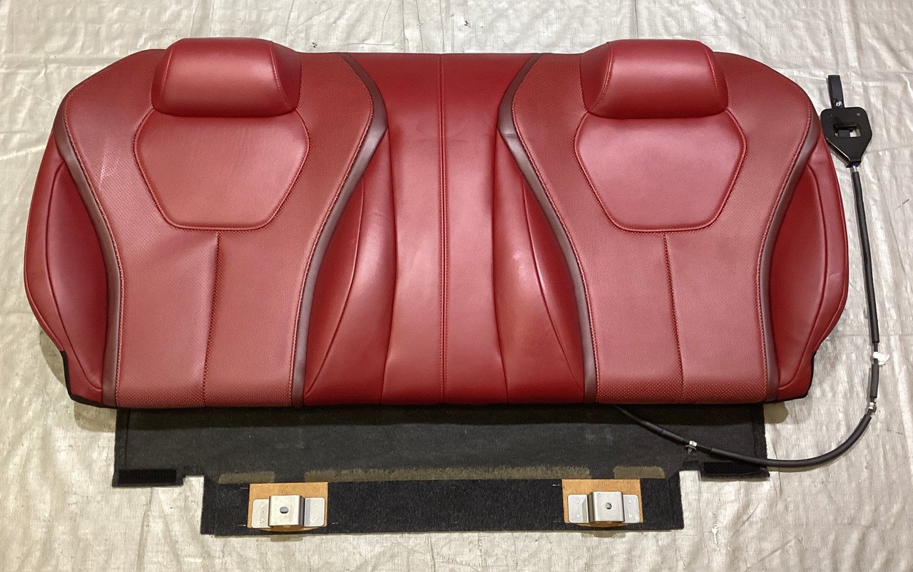 2017-2020 Infiniti Q60 Monaco Red Leather Rear Seat Set / OEM / IQ604 - Image 15