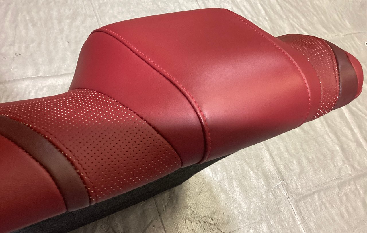 2017-2020 Infiniti Q60 Monaco Red Leather Rear Seat Set / OEM / IQ604 - Image 25