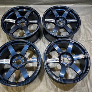 2015-2021 Subaru WRX STI 18x9.5" Volk Racing TE37 Saga S-Plus Wheels Rims / Mag Blue / Set of 4 / USED / SS019