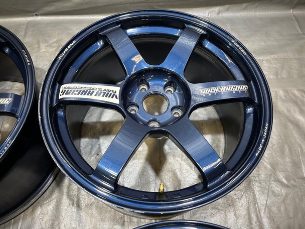 2015-2021 Subaru WRX STI 18x9.5" Volk Racing TE37 Saga S-Plus Wheels Rims / Mag Blue / Set of 4 / USED / SS019 - Image 6