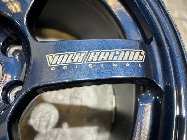 2015-2021 Subaru WRX STI 18x9.5" Volk Racing TE37 Saga S-Plus Wheels Rims / Mag Blue / Set of 4 / USED / SS019 - Image 8
