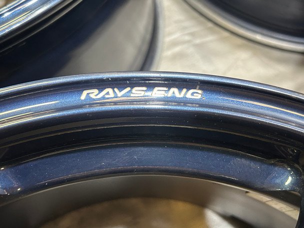 2015-2021 Subaru WRX STI 18x9.5" Volk Racing TE37 Saga S-Plus Wheels Rims / Mag Blue / Set of 4 / USED / SS019 - Image 9