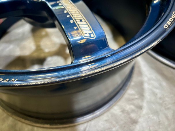 2015-2021 Subaru WRX STI 18x9.5" Volk Racing TE37 Saga S-Plus Wheels Rims / Mag Blue / Set of 4 / USED / SS019 - Image 11