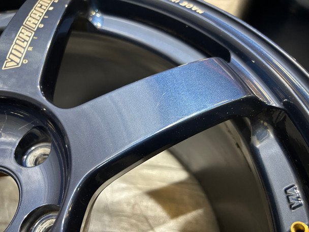 2015-2021 Subaru WRX STI 18x9.5" Volk Racing TE37 Saga S-Plus Wheels Rims / Mag Blue / Set of 4 / USED / SS019 - Image 13