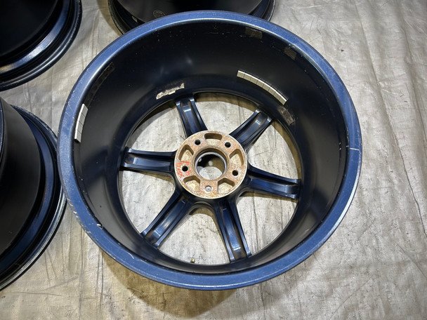 2015-2021 Subaru WRX STI 18x9.5" Volk Racing TE37 Saga S-Plus Wheels Rims / Mag Blue / Set of 4 / USED / SS019 - Image 15