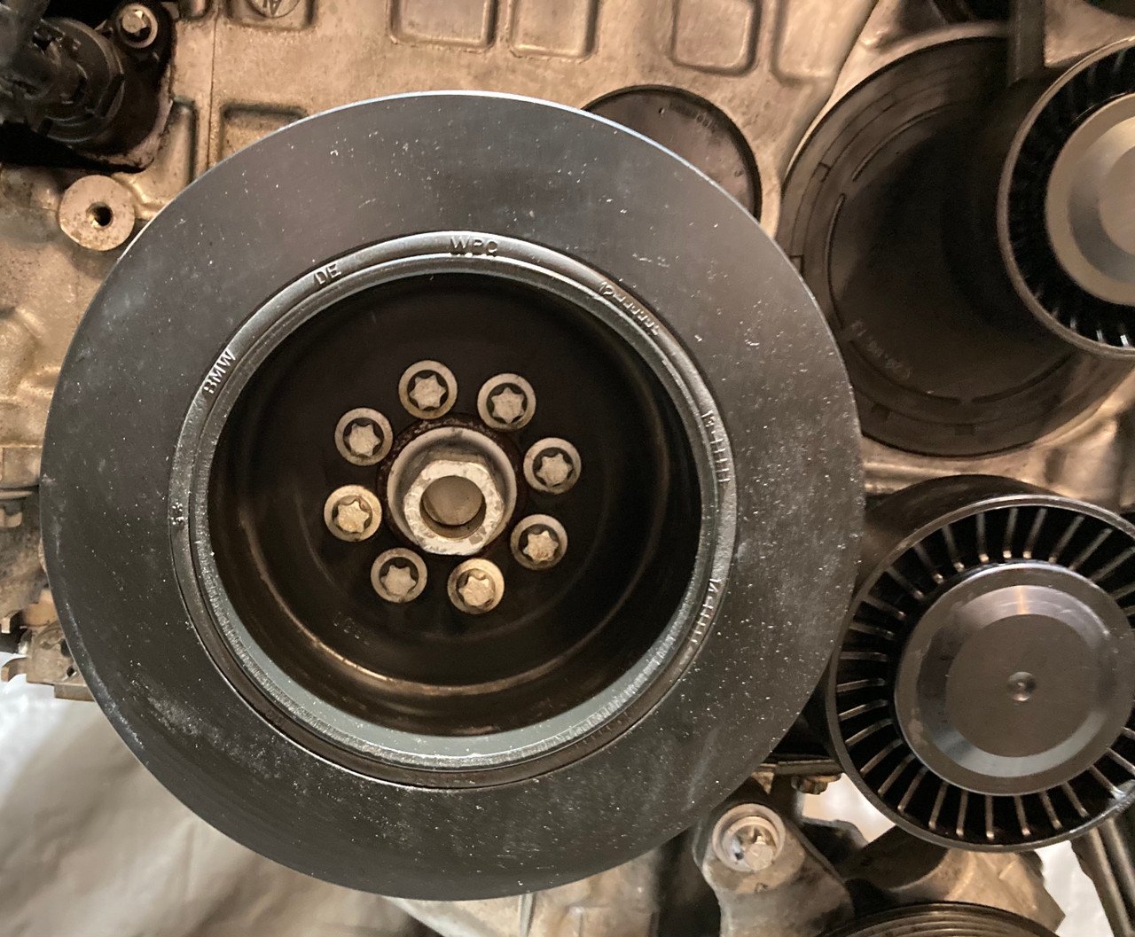 *DAMAGED* 2011-2013 BMW 135i N55B30A 3.0l Engine Long Block w/ Turbocharger / 78K B1011 - Image 3