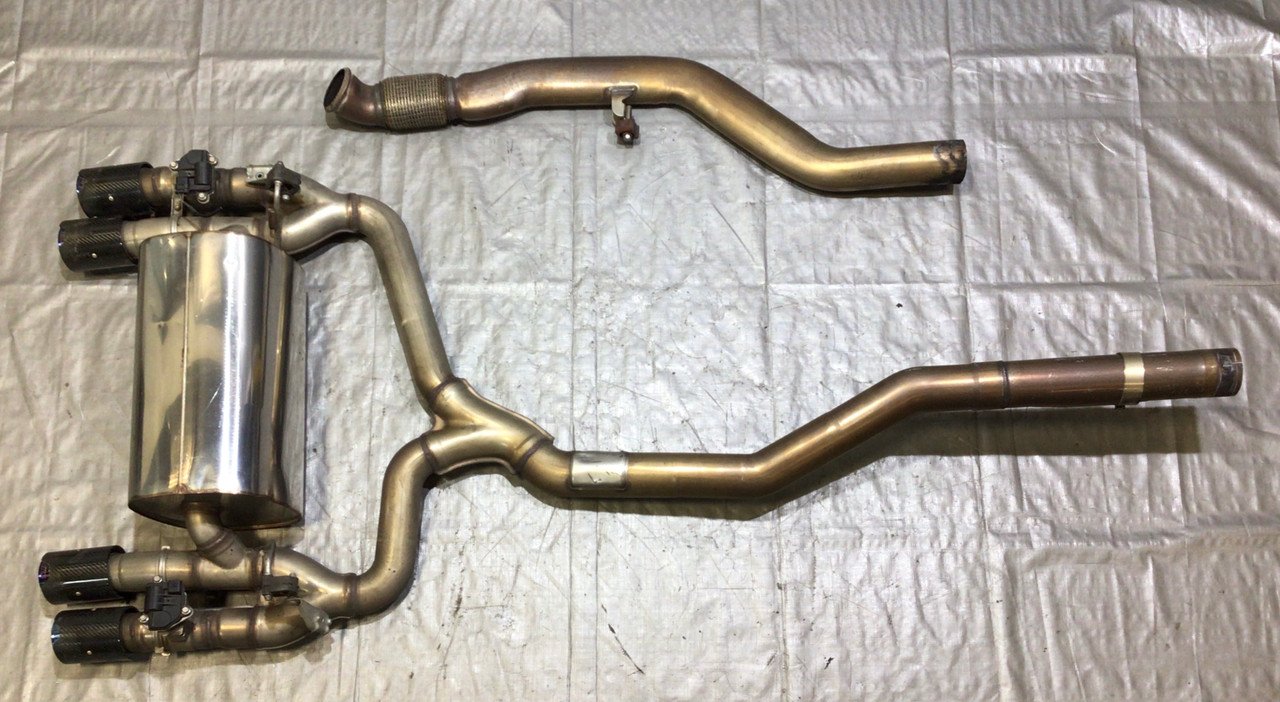 2016-2018 F87 BMW M2 N55 M Performance Exhaust Muffler w/ Carbon Tips / B2005