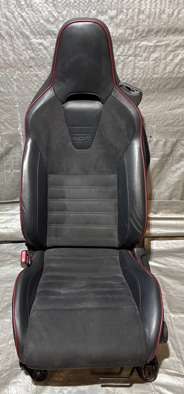 2014 Fiat 500c GQ Edition Black Leather / Suede Front & Rear Seat Set / F5017 - Image 2