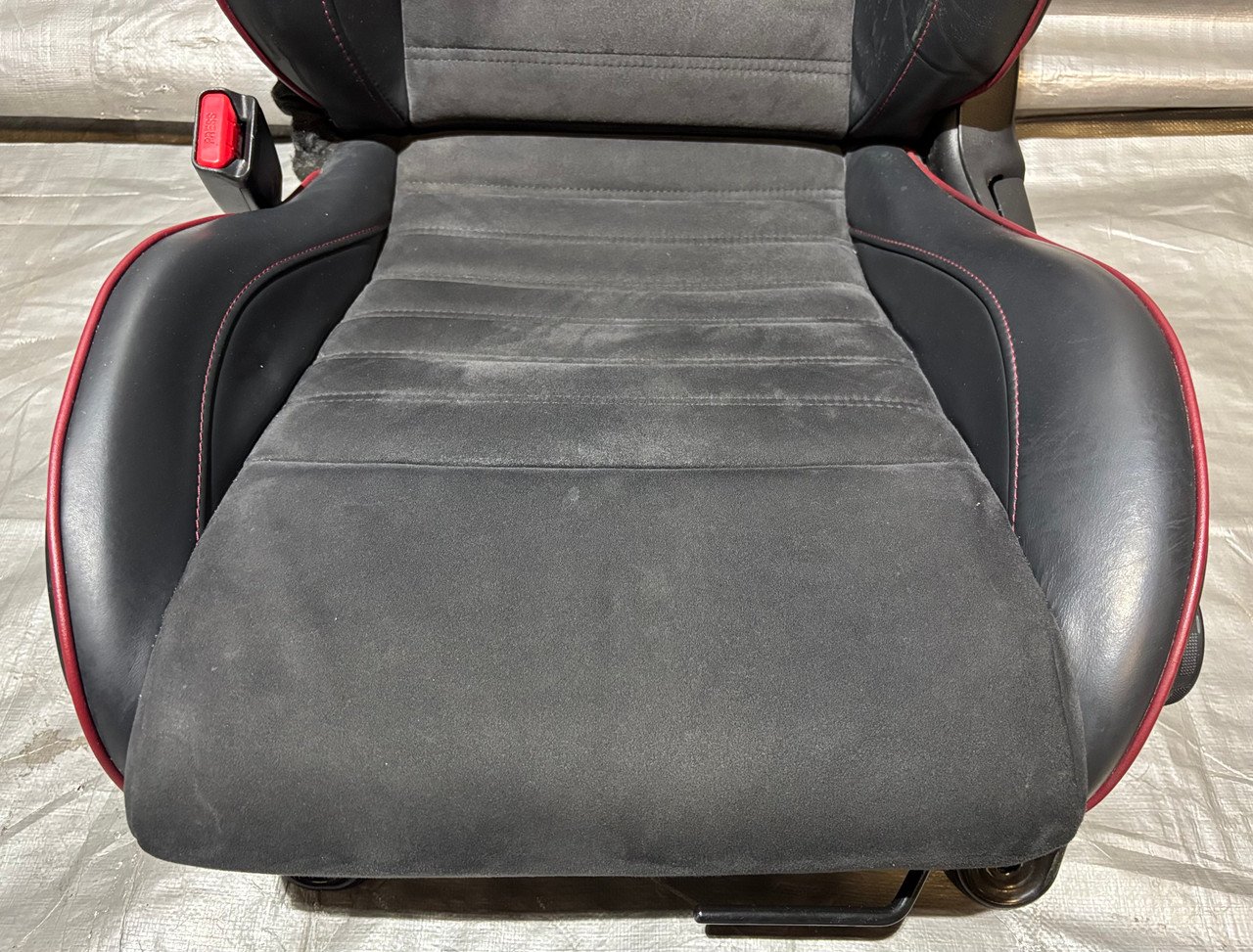 2014 Fiat 500c GQ Edition Black Leather / Suede Front & Rear Seat Set / F5017 - Image 8