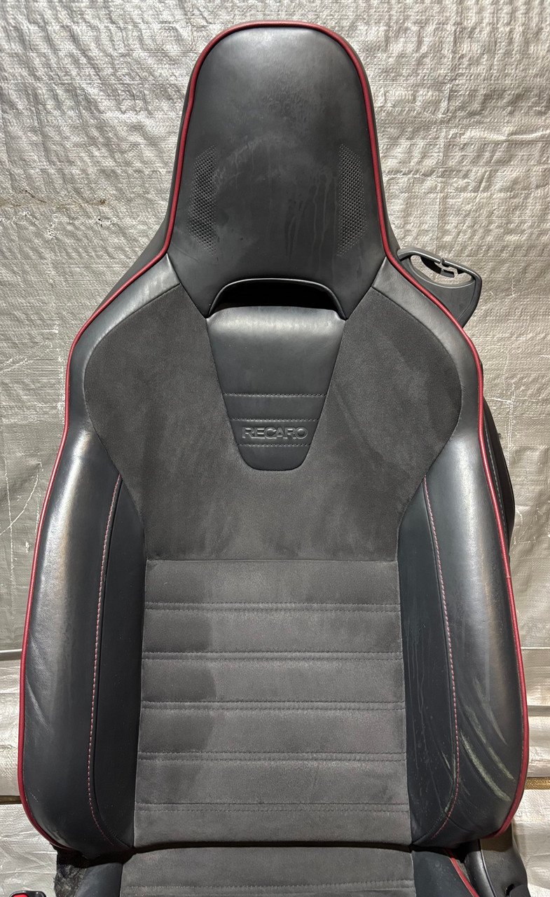 2014 Fiat 500c GQ Edition Black Leather / Suede Front & Rear Seat Set / F5017 - Image 7