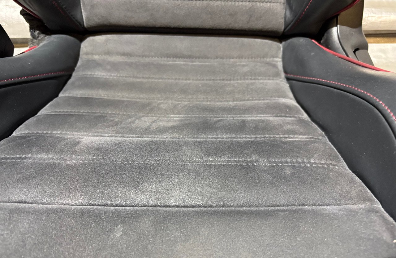 2014 Fiat 500c GQ Edition Black Leather / Suede Front & Rear Seat Set / F5017 - Image 6