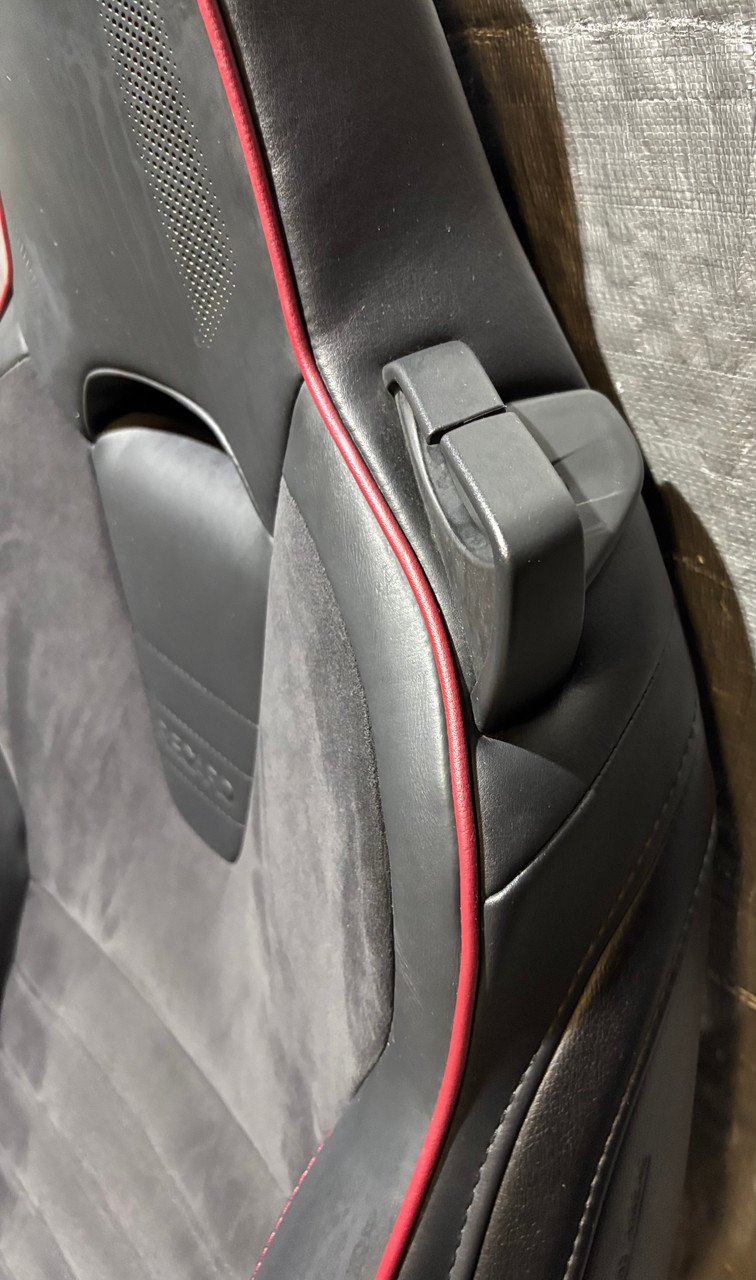 2014 Fiat 500c GQ Edition Black Leather / Suede Front & Rear Seat Set / F5017 - Image 5