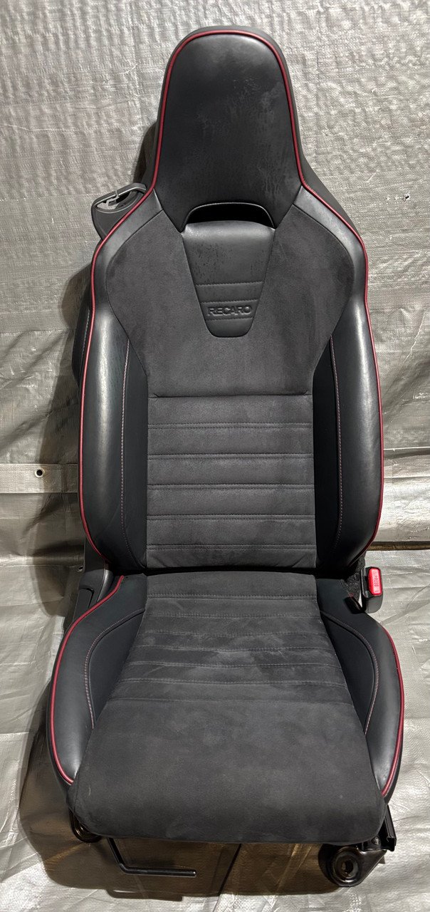 2014 Fiat 500c GQ Edition Black Leather / Suede Front & Rear Seat Set / F5017 - Image 12