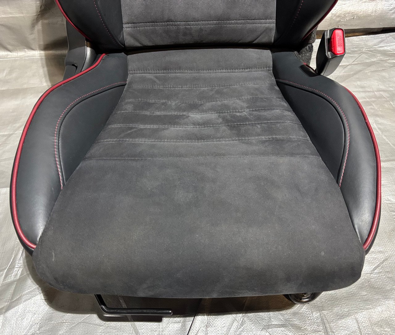 2014 Fiat 500c GQ Edition Black Leather / Suede Front & Rear Seat Set / F5017 - Image 10
