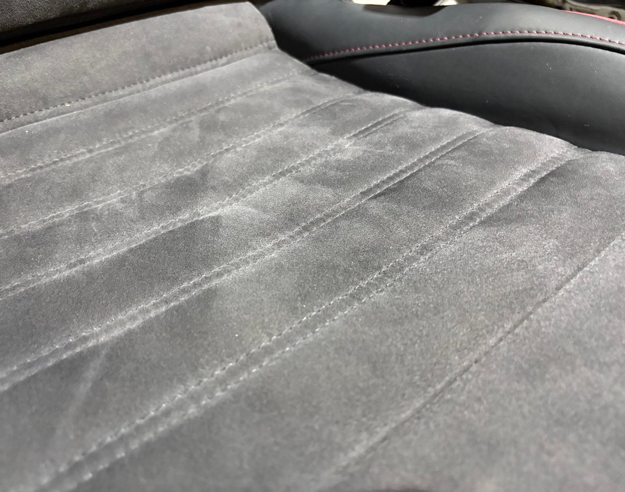 2014 Fiat 500c GQ Edition Black Leather / Suede Front & Rear Seat Set / F5017 - Image 22