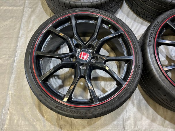 *DAMAGED* 2017-2021 Honda Civic Type R FK8 OEM 20" Wheels Rims w/ Tires / TR107 - Image 4