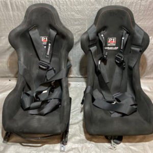 Pair of Buddy Club P1 Racing Bucket Seats w/ Renegade Willans 6pt Harnesses / Pair / USED / HS004