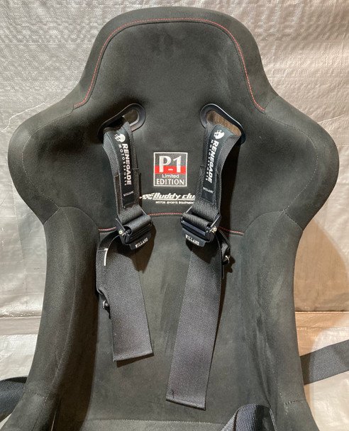 Pair of Buddy Club P1 Racing Bucket Seats w/ Renegade Willans 6pt Harnesses / Pair / USED / HS004 - Image 8